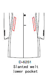2 bolsillos inclinados para manos