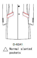 2 bolsillos inclinados
