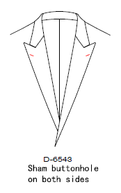 Abrigo con doble ojal